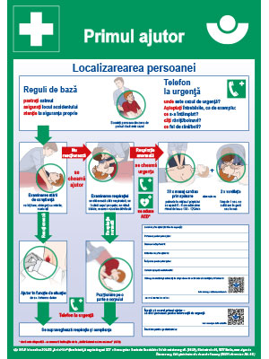 Primul ajutor (Rumänisch) - Erste Hilfe Plakat